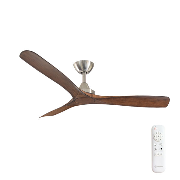 three-sixty-spitfire-dc-ceiling-fan-brushed-nickel-with-koa-blades-52 Three Sixty Spitfire DC Ceiling Fan - 52" (Brushed Nickel with Koa Blades) - Image 1
