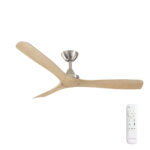 Three Sixty Spitfire DC Ceiling Fan - 52" (Brushed Nickel with Natural Blades)