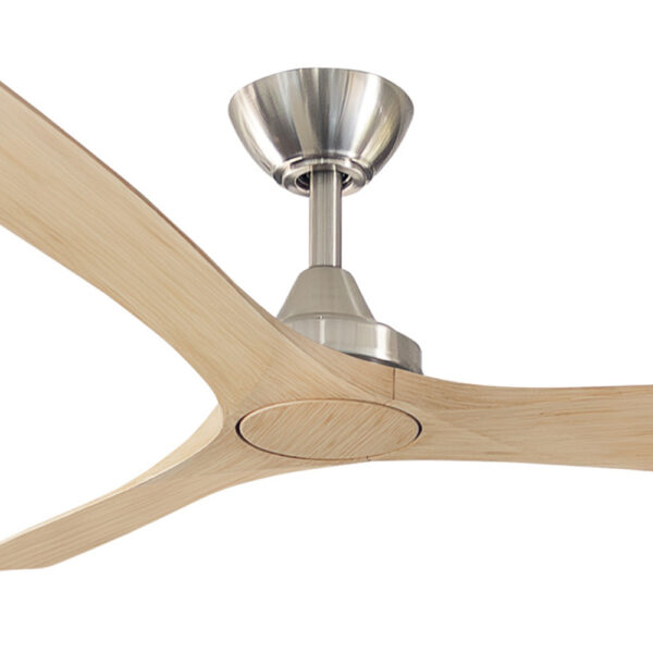 Three Sixty Spitfire DC Ceiling Fan - 52" (Brushed Nickel with Natural Blades) - Image 2