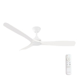 Three Sixty Spitfire DC Ceiling Fan with LED Light White 52"