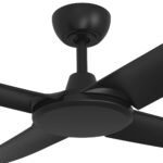 Three Sixty FlatJET 4 Blades DC Ceiling Fan in Black 52" Motor