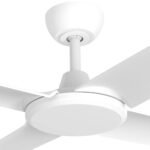 Three Sixty FlatJET 4 Blades DC Ceiling Fan in White 52" Motor