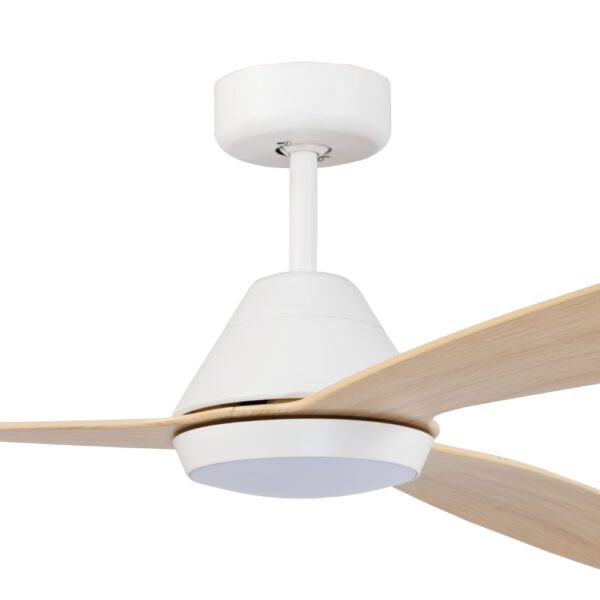 Claro Dreamer DC Ceiling Fan with LED Light - 52" (White with Light Timber Style Blades) - Image 2