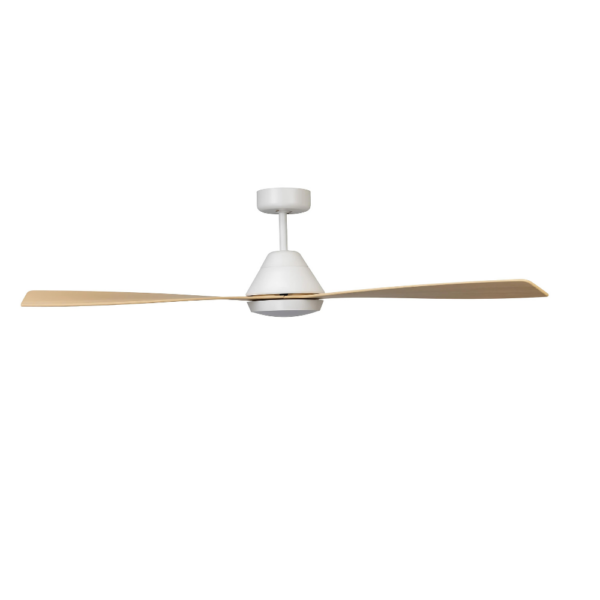 Claro Dreamer DC Ceiling Fan with LED Light - 52" (White with Light Timber Style Blades) - Image 4
