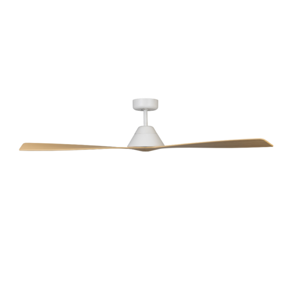 Claro Dreamer DC Ceiling Fan - 52" (White with Light Timber Style Blades) - Image 3