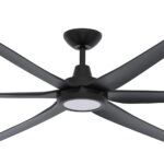 Domus Glide DC Ceiling Fan with LED Light - 80" (Black) - Image 2