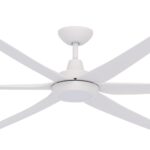 Domus Glide DC Ceiling Fan with LED Light - 80" (White) - Image 2