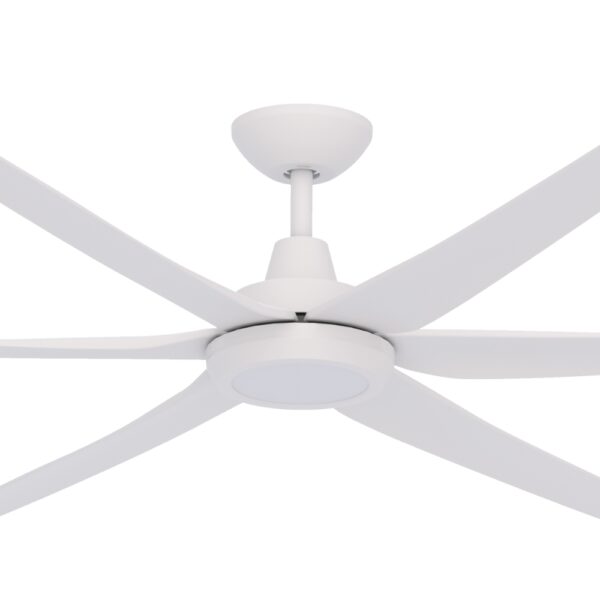 Domus Glide DC Ceiling Fan with LED Light - 80" (White) - Image 2