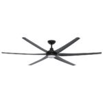 Domus Glide DC Ceiling Fan with LED Light - 80" (Black)