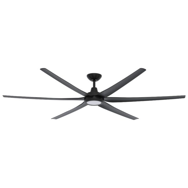Domus Glide DC Ceiling Fan with LED Light - 80" (Black) - Image 1