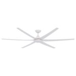 Domus Glide DC Ceiling Fan with LED Light - 80" (White)