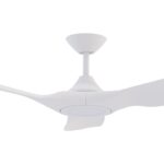 Domus Strike DC Ceiling Fan with LED Light in 60-inch White Motor