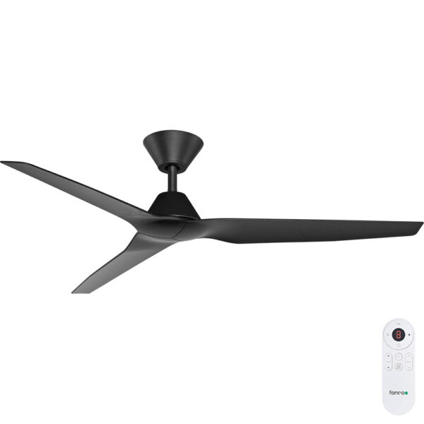 Fanco Infinity-ID DC Ceiling Fan 64-inch Black Motor with Black Blades