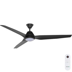 Fanco Infinity-ID DC Ceiling Fan with LED Light Black Motor with Black Blades