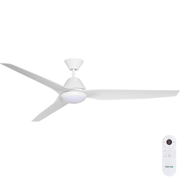Fanco Infinity-ID DC Ceiling Fan with LED Light White Motor with White Blades