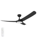 Three Sixty FlatJET 3/4/5 DC Ceiling Fan with LED Light - 52" (Black)