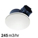 Ventair Airbus EC 200 Round Ceiling Exhaust Fan with Wall Control - White