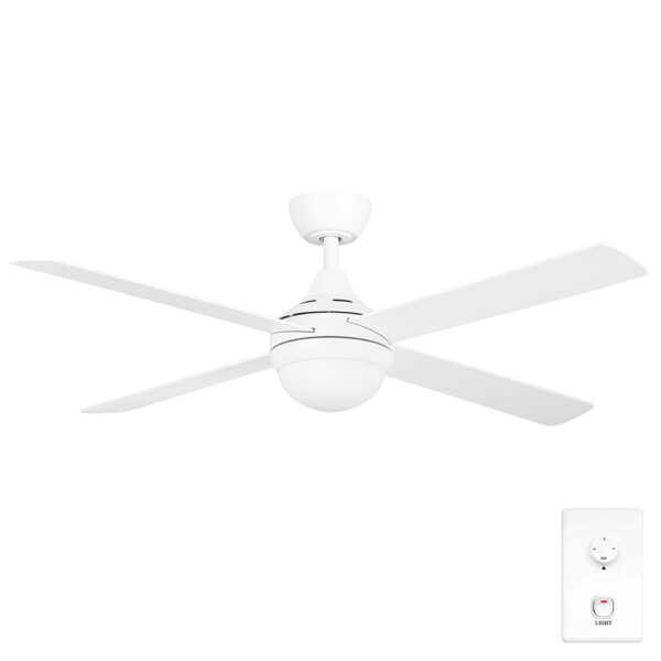 claro-essentials-cooler-ac-52-ceiling-fan-with-cct-led-light-and-wall-control Claro Essentials Cooler AC Ceiling Fan with CCT LED & Wall Control - 52" (White) - Image 1
