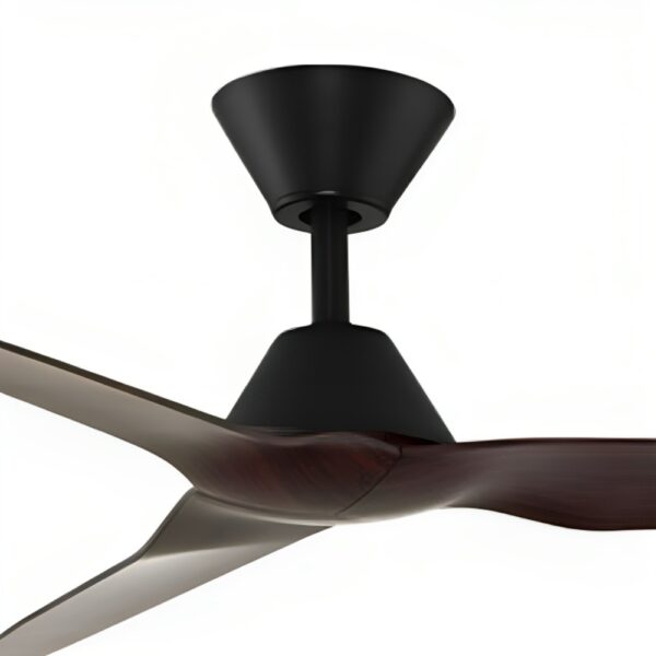 Fanco Infinity-iD DC Ceiling Fan with Wall Control & Remote/SMART - 48" (Black with Spotted Gum Blades) - Image 2