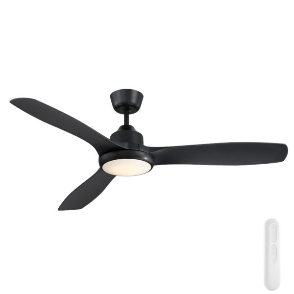 Mercator Raptor DC Ceiling Fan with LED Light - 52" (Black) - Image 1