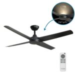 Three Sixty Ambience Uplight DC Ceiling Fan - 52" (Black)