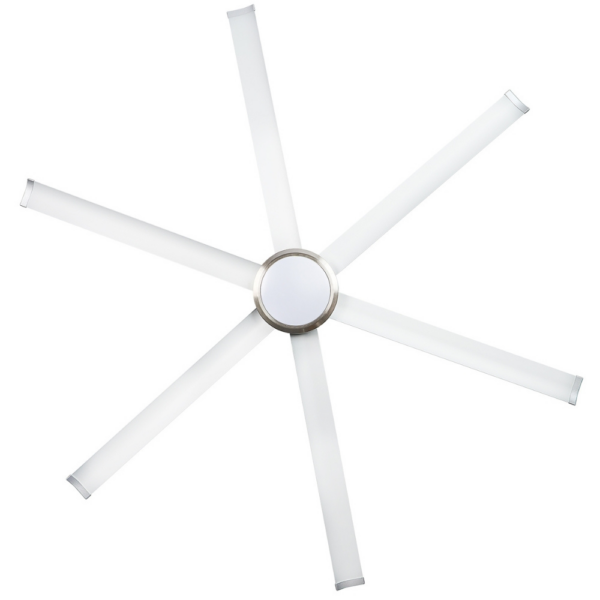 Brilliant Colossus DC 84-inch Ceiling Fan in Satin Nickel with LED Light