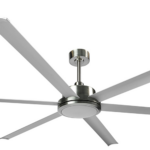 Brilliant Colossus DC 84-inch Ceiling Fan with LED Light in Satin Nickel Motor
