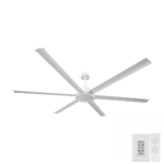 Brilliant Colossus DC 84 inch Ceiling Fan with LED Light in White with Remote and Wall Control