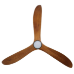 Eglo Currumbin DC Ceiling Fan with LED Light - 60" (Black with Merbau Blades) - Image 4