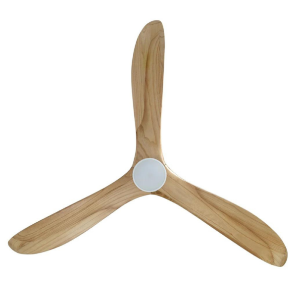 Eglo Currumbin DC Ceiling Fan with LED Light - 60" (White with Natural Blades) - Image 4