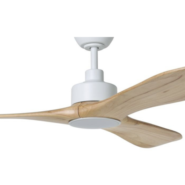 Eglo Currumbin DC Ceiling Fan with LED Light - 60" (White with Natural Blades) - Image 2