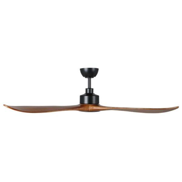 currumbin-100-black-with-merbau-blades-LED-light-sideview-min Eglo Currumbin DC Ceiling Fan with LED Light - 100" (Black with Merbau Blades) - Image 3