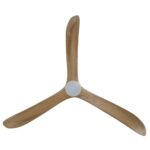 Eglo Currumbin DC Ceiling Fan with LED Light - 100" (White with Natural Blades) - Image 4