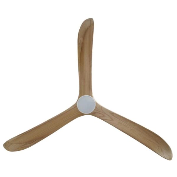 Eglo Currumbin DC Ceiling Fan with LED Light - 100" (White with Natural Blades) - Image 4