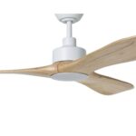 Eglo Currumbin DC Ceiling Fan with LED Light - 100" (White with Natural Blades) - Image 2