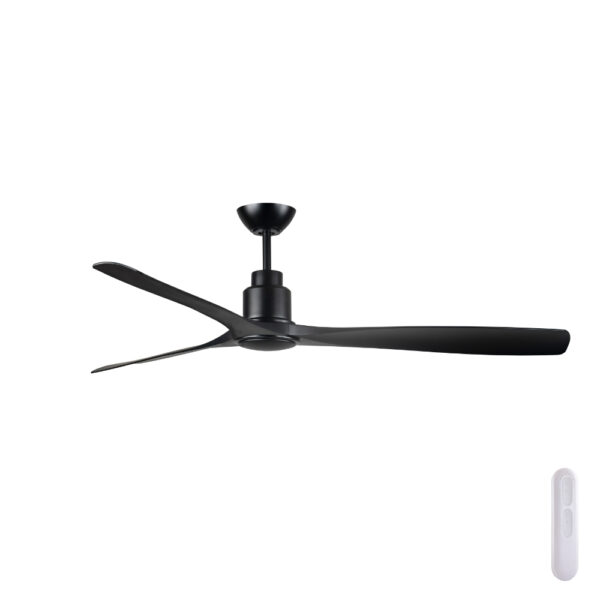 mercator-iceman-60-black-no-light-remote Mercator Iceman DC Ceiling Fan - 60" (Black) - Image 1