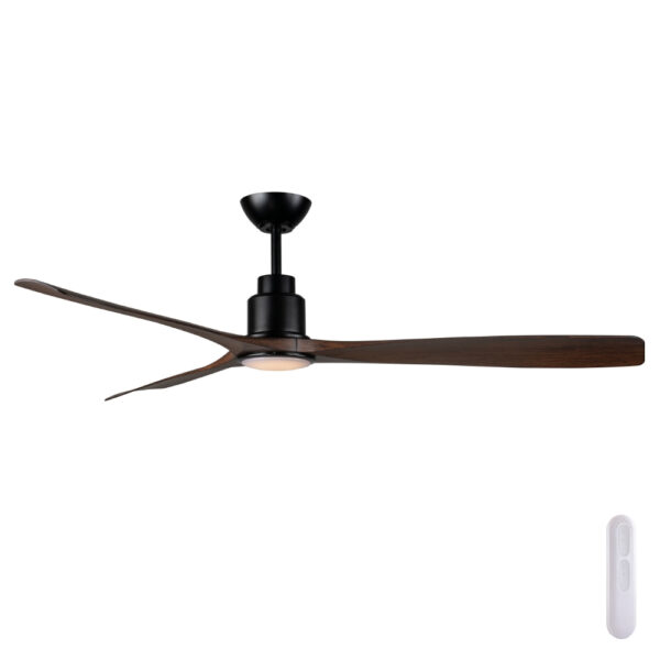 mercator-iceman-60-cypress-LED-light-remote Mercator Iceman DC Ceiling Fan with LED Light - 60" (Black with Cypress Blades) - Image 1