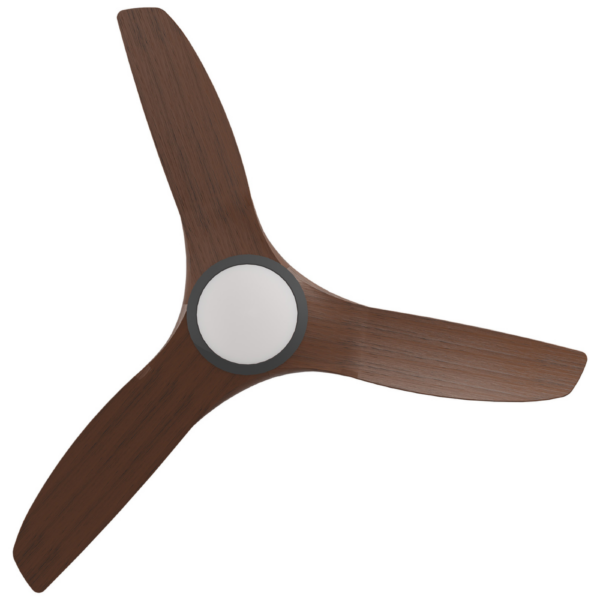 Calibo CloudFan SMART DC Ceiling Fan with LED Light - 48" (Black with Koa Blades) - Image 2