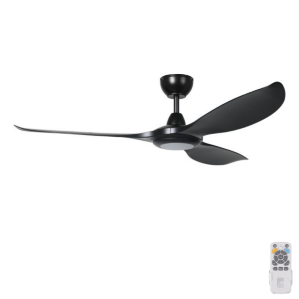 Eglo Kurrawa IP55 DC Ceiling Fan with LED Light - 60" (Matte Black) - Image 1