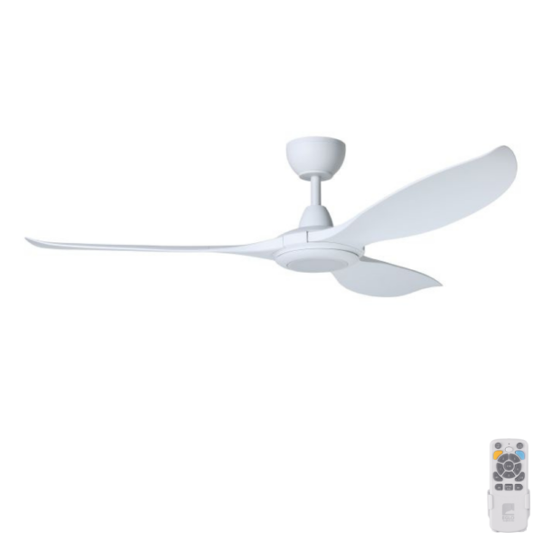 Eglo Kurrawa IP55 DC Ceiling Fan with LED Light - 60" (Matte White) - Image 1