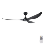 Eglo Kurrawa IP55 DC Ceiling Fan with LED Light - 72" (Matte Black)