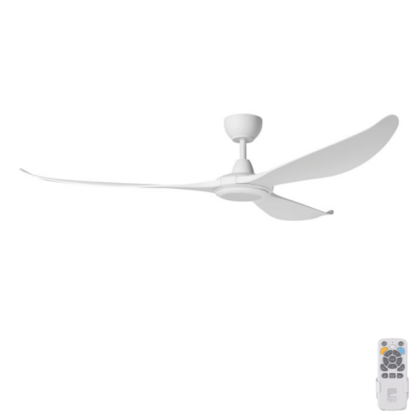 Eglo Kurrawa IP55 DC Ceiling Fan with LED Light - 72" (Matte White) - Image 1