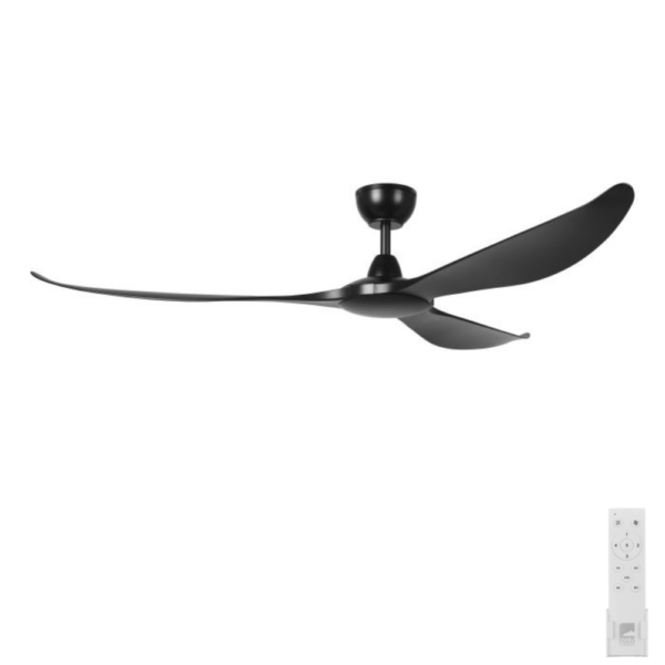 kurrawa-72-black-no-light-remote Eglo Kurrawa IP55 DC Ceiling Fan - 72" (Matte Black) - Image 1