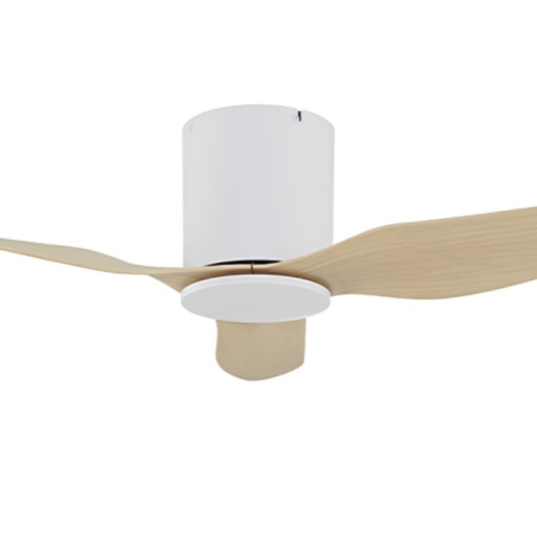 Fanco Studio SMART DC Ceiling Fan with Remote and Wall Control - 42" (White with Beechwood Blades) - Image 2
