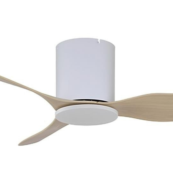 Fanco Studio SMART DC Ceiling Fan with Remote and Wall Control - 48" (White with Beechwood Blades) - Image 2