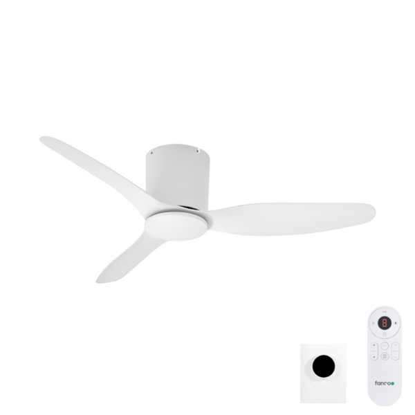 Fanco Studio SMART DC Ceiling Fan with Remote and Wall Control - 48" (White) - Image 1