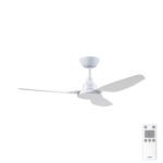 Ventair Glacier DC 3-blade 48-inch Ceiling Fan with Remote in White