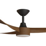 Calibo Turaco DC Ceiling Fan with LED Light - 48" (Black with Koa Blades) - Image 2
