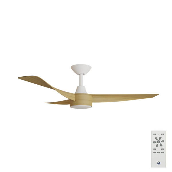 calibo-turaco-48-dc-ceiling-fan-with-remote-white-motor-with-bamboo-blades Calibo Turaco DC Ceiling Fan - 48" (White with Bamboo Blades) - Image 1