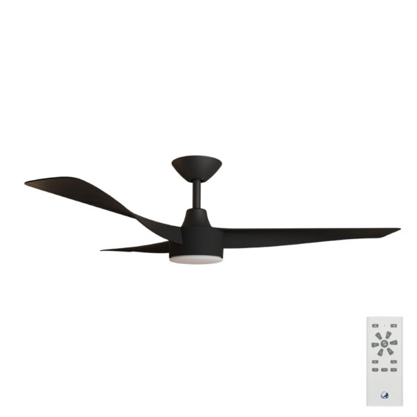 Calibo Turaco DC Ceiling Fan with LED Light - 52" (Black) - Image 1